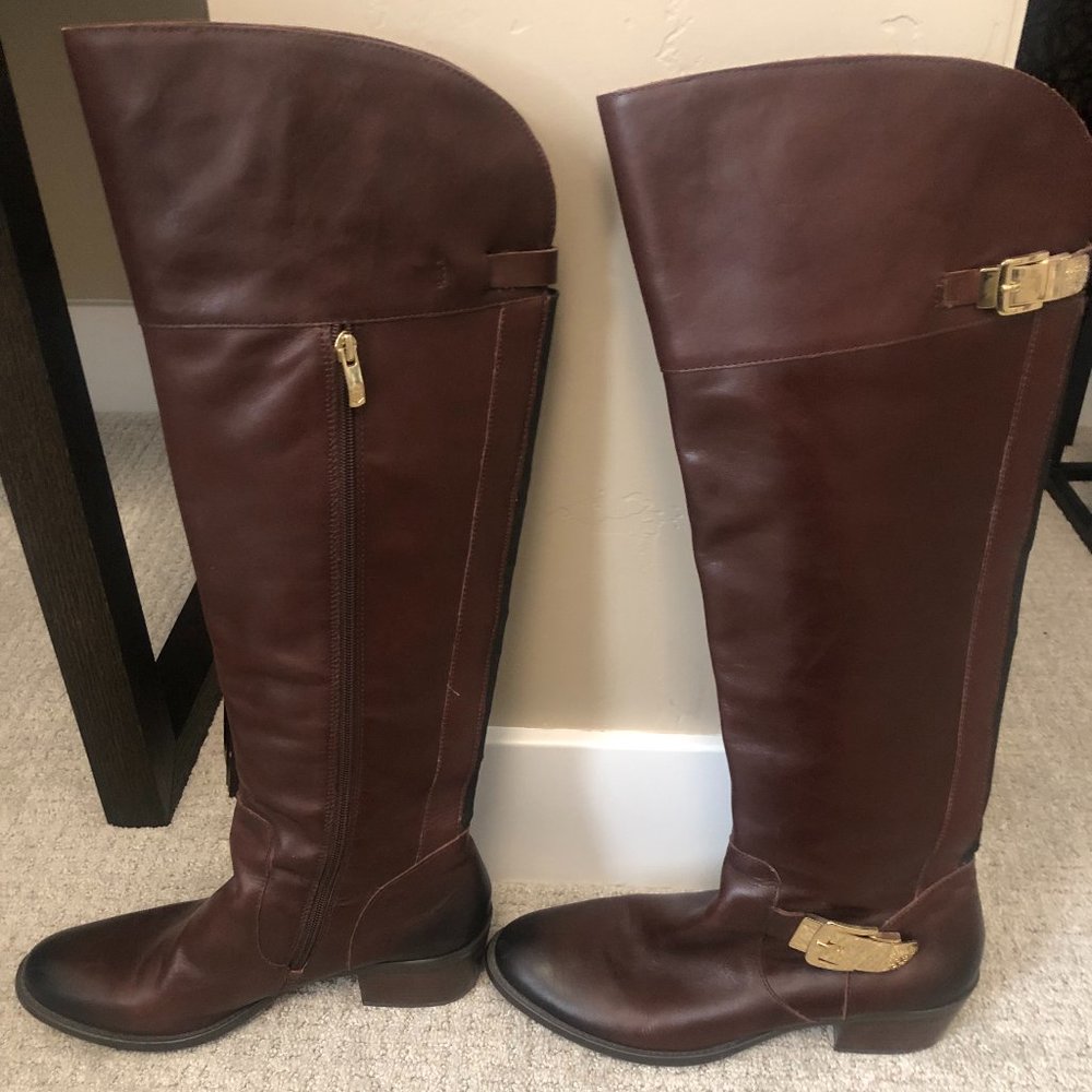 Vince Camuto Knee High Riding Boots - Leather - Size 11M (41)